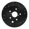 633-13024R Drilled/Slotted Brake Rotor [Black], 2015-2021 Subaru, Position: Rear Right - image 1