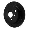 633-13025R Drilled/Slotted Brake Rotor [Black], Fits Select Subaru, Position: Rear Right - image 2