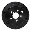 633-13027L Drilled/Slotted Brake Rotor [Black], 2014-2018 Subaru, Position: Rear Left - image 1