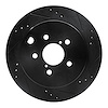633-13027R Drilled/Slotted Brake Rotor [Black], 2014-2018 Subaru, Position: Rear Right - image 1