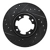 633-13031L Drilled/Slotted Brake Rotor [Black], 1983-1989 Subaru, Position: Front Left - image 1