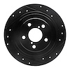 633-13032R Drilled/Slotted Brake Rotor [Black], 2000-2006 Subaru, Position: Rear Right - image 1