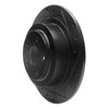 633-13032R Drilled/Slotted Brake Rotor [Black], 2000-2006 Subaru, Position: Rear Right - image 2
