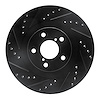 633-13033L Drilled/Slotted Brake Rotor [Black], 2001-2008 GM, Position: Front Left - image 1