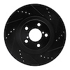633-13034R Drilled/Slotted Brake Rotor [Black], Fits Select Multiple Makes/Models, Position: Front Right