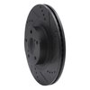633-13034R Drilled/Slotted Brake Rotor [Black], Fits Select Multiple Makes/Models, Position: Front Right - image 2