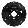 633-13036L Drilled/Slotted Brake Rotor [Black], 2006-2014 Subaru, Position: Rear Left - image 1