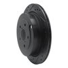 633-13036L Drilled/Slotted Brake Rotor [Black], 2006-2014 Subaru, Position: Rear Left - image 2