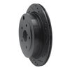633-13036R Drilled/Slotted Brake Rotor [Black], 2006-2014 Subaru, Position: Rear Right - image 2