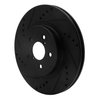 633-13037L Drilled/Slotted Brake Rotor [Black], Fits Select Subaru, Position: Front Left - image 2