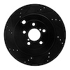 633-13040L Drilled/Slotted Brake Rotor [Black], 2017-2020 Multiple Makes/Models, Position: Rear Left - image 1