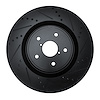 633-13041R Drilled/Slotted Brake Rotor [Black], 2018-2021 Subaru, Position: Front Right - image 1