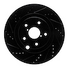 633-13042L Drilled/Slotted Brake Rotor [Black], 2018-2021 Subaru, Position: Rear Left - image 1