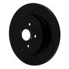 633-13042L Drilled/Slotted Brake Rotor [Black], 2018-2021 Subaru, Position: Rear Left - image 2