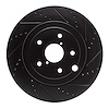633-13042R Drilled/Slotted Brake Rotor [Black], 2018-2021 Subaru, Position: Rear Right - image 1
