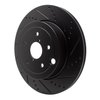 633-13042R Drilled/Slotted Brake Rotor [Black], 2018-2021 Subaru, Position: Rear Right - image 2