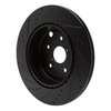 633-13042R Drilled/Slotted Brake Rotor [Black], 2018-2021 Subaru, Position: Rear Right - image 4