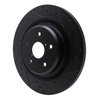 633-13044R Drilled/Slotted Brake Rotor [Black], Fits Select Subaru, Position: Rear Right - image 2
