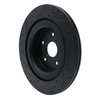 633-13044R Drilled/Slotted Brake Rotor [Black], Fits Select Subaru, Position: Rear Right - image 4