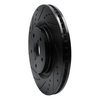 633-13045L Drilled/Slotted Brake Rotor [Black], Fits Select Subaru, Position: Front Left - image 2