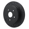 633-13050L Drilled/Slotted Brake Rotor [Black], Fits Select Subaru, Position: Rear Left - image 2
