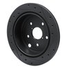 633-13050L Drilled/Slotted Brake Rotor [Black], Fits Select Subaru, Position: Rear Left - image 4