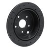 633-13050R Drilled/Slotted Brake Rotor [Black], Fits Select Subaru, Position: Rear Right - image 4