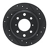 633-16000R Drilled/Slotted Brake Rotor [Black], 1964-1994 Alfa Romeo, Position: Rear Right