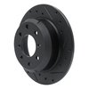 633-16000R Drilled/Slotted Brake Rotor [Black], 1964-1994 Alfa Romeo, Position: Rear Right - image 2