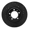 633-16002R Drilled/Slotted Brake Rotor [Black], 1981-1989 Alfa Romeo, Position: Front Right - image 1