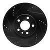 633-16006L Drilled/Slotted Brake Rotor [Black], 1991-2020 Multiple Makes/Models, Position: Front Left