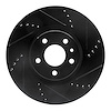 633-16006R Drilled/Slotted Brake Rotor [Black], 1991-2020 Multiple Makes/Models, Position: Front Right
