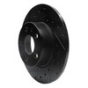 633-16007L Drilled/Slotted Brake Rotor [Black], 1991-1995 Alfa Romeo, Position: Rear Left - image 2
