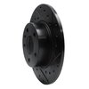 633-16007R Drilled/Slotted Brake Rotor [Black], 1991-1995 Alfa Romeo, Position: Rear Right - image 2