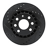 633-18000L Drilled/Slotted Brake Rotor [Black], 1988-2002 GM, Position: Front Left