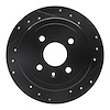 633-18003R Drilled/Slotted Brake Rotor [Black], 1999-2002 GM, Position: Rear Right - image 1