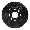 633-18005R Drilled/Slotted Brake Rotor [Black], 2000-2002 GM, Position: Front Right - image 1