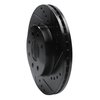 633-18005R Drilled/Slotted Brake Rotor [Black], 2000-2002 GM, Position: Front Right - image 2