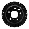 633-20004R Drilled/Slotted Brake Rotor [Black], 1986-1989 Jaguar, Position: Rear Right