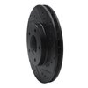 633-20010R Drilled/Slotted Brake Rotor [Black], 1997-2003 Jaguar, Position: Front Right - image 2