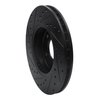 633-20010R Drilled/Slotted Brake Rotor [Black], 1997-2003 Jaguar, Position: Front Right - image 4