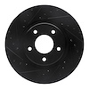 633-20011L Drilled/Slotted Brake Rotor [Black], 1998-2006 Jaguar, Position: Front Left