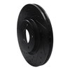 633-20011L Drilled/Slotted Brake Rotor [Black], 1998-2006 Jaguar, Position: Front Left - image 2