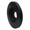 633-20011L Drilled/Slotted Brake Rotor [Black], 1998-2006 Jaguar, Position: Front Left - image 4