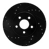 633-20012L Drilled/Slotted Brake Rotor [Black], 2001-2008 Multiple Makes/Models, Position: Front Left - image 1
