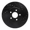 633-20012R Drilled/Slotted Brake Rotor [Black], 2001-2008 Multiple Makes/Models, Position: Front Right - image 1