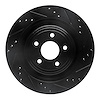 633-20018R Drilled/Slotted Brake Rotor [Black], 2006-2015 Jaguar, Position: Rear Right - image 1