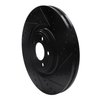 633-20020R Drilled/Slotted Brake Rotor [Black], 2006-2021 Jaguar, Position: Front Right - image 2