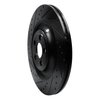 633-20027L Drilled/Slotted Brake Rotor [Black], Fits Select Jaguar, Position: Rear Left - image 2