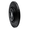 633-20028R Drilled/Slotted Brake Rotor [Black], 2014-2021 Jaguar, Position: Rear Right - image 2